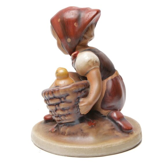 Vintage HUMMEL Chick Girl Porcelain Figurine 1950s 57/0 TMK 2 Full Bee Germany - Picture 2 of 9